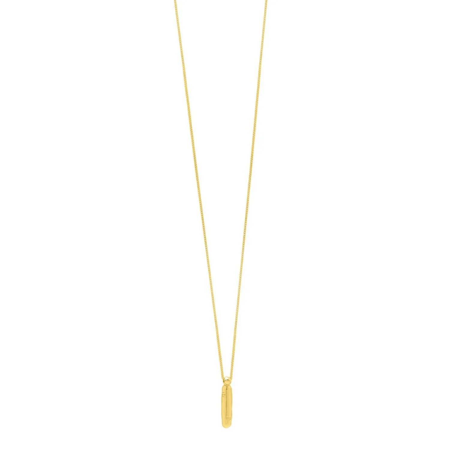 14K Yellow Gold Helium Initial I Pendant - Peelerie